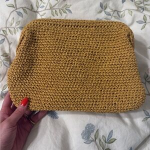Handcrafted Rattan/Crochet Woven Clutch
